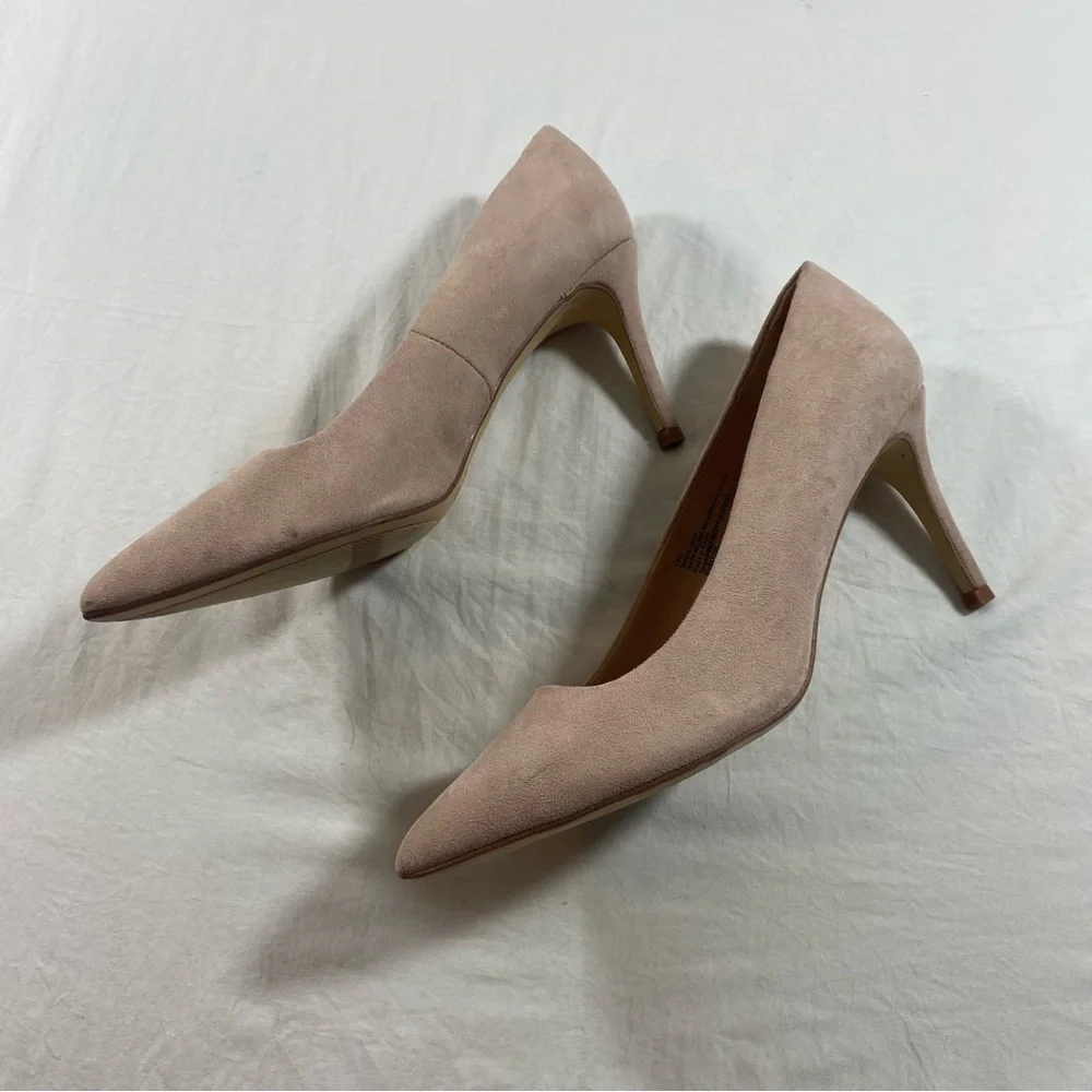 Target Tan Pointed Toe Heels Sleek Design - Picture 3 of 6